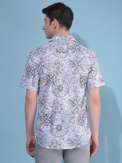 White Printed Shirt-Men Shirts-Crimsoune Club