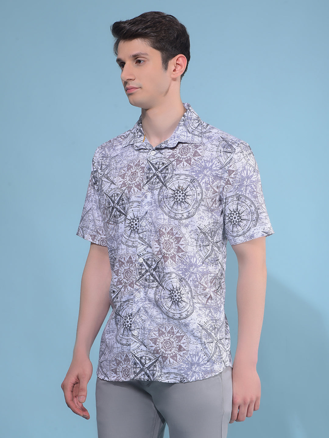 White Printed Shirt-Men Shirts-Crimsoune Club