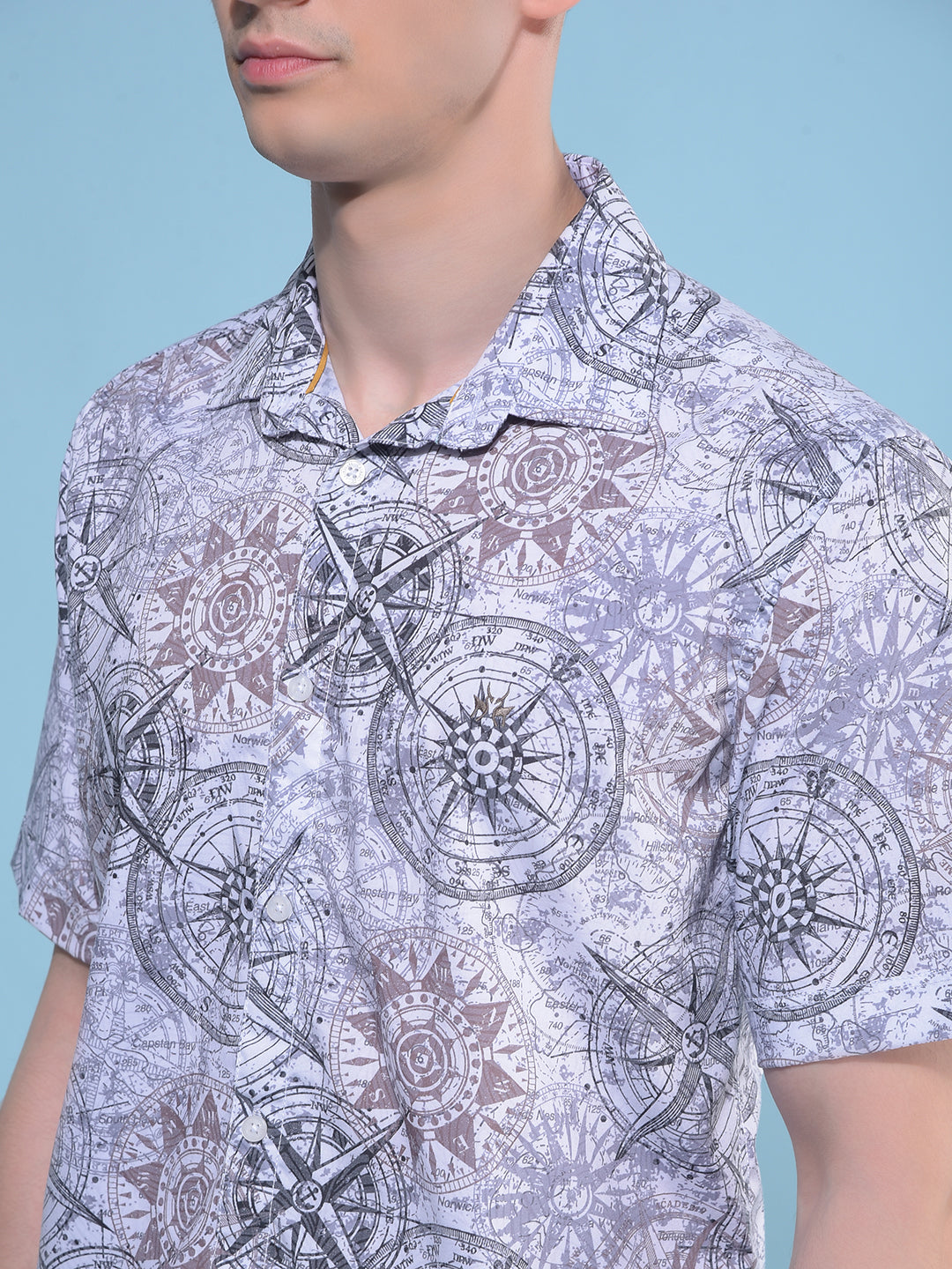 White Printed Shirt-Men Shirts-Crimsoune Club