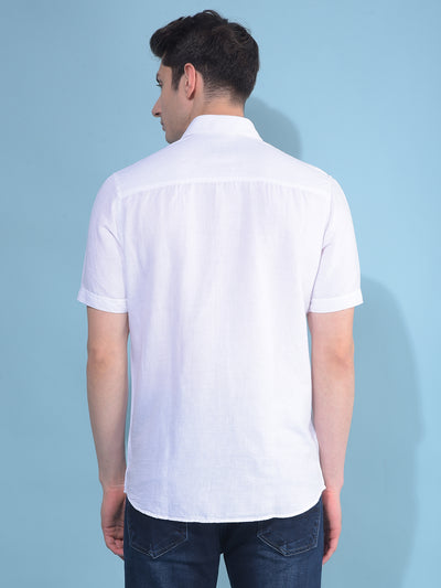 White Linen Shirt-Men Shirts-Crimsoune Club