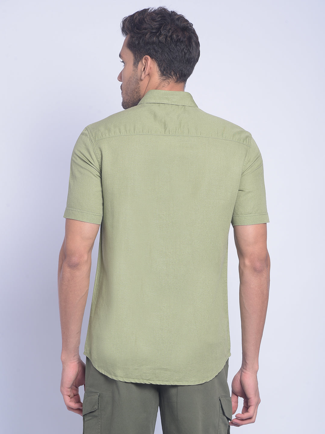 Olive Shirt-Men Shirts-Crimsoune Club