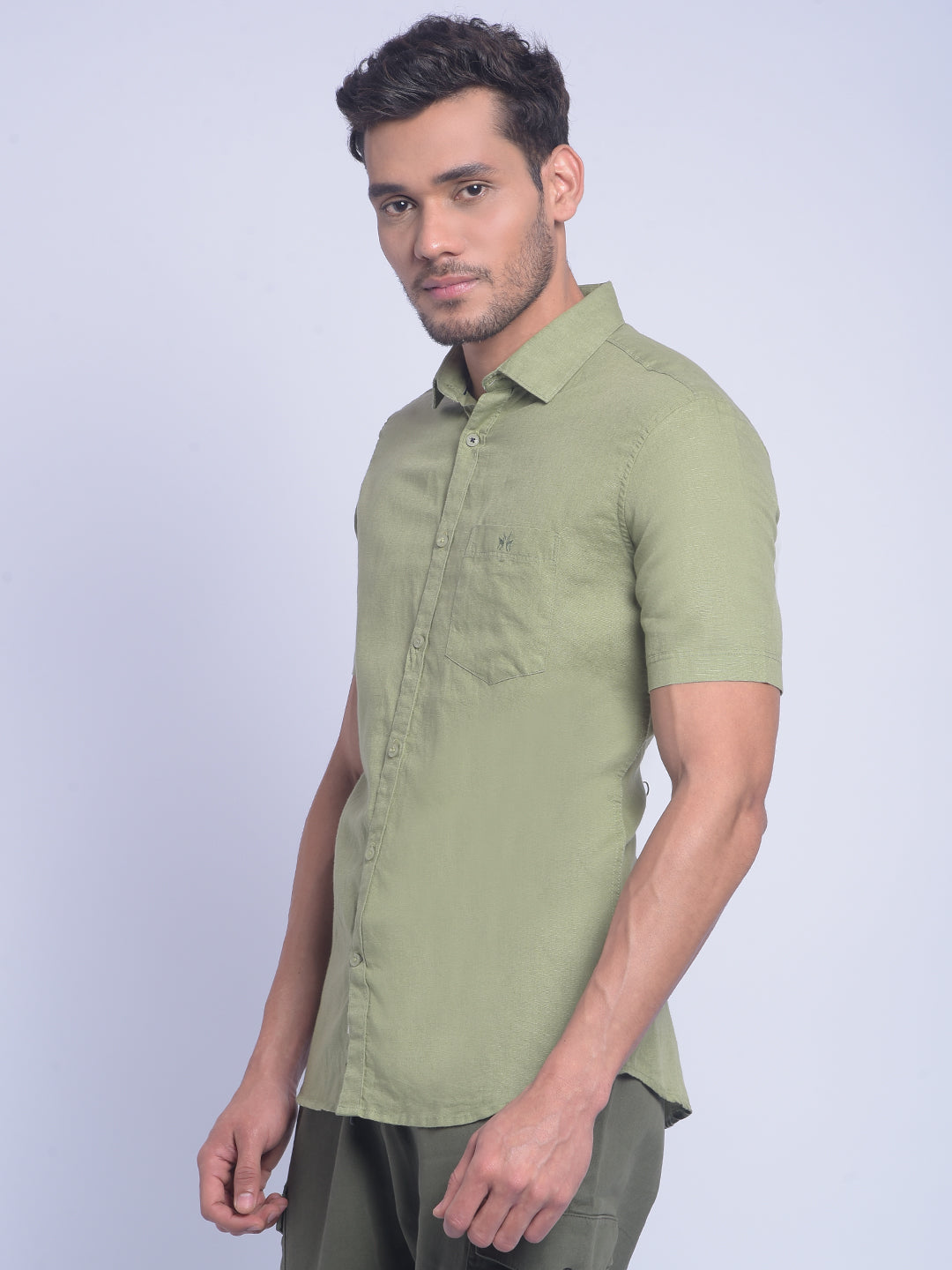 Olive Shirt-Men Shirts-Crimsoune Club