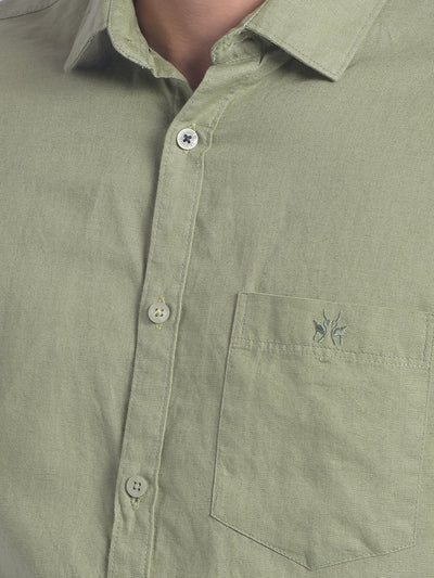 Olive Shirt-Men Shirts-Crimsoune Club