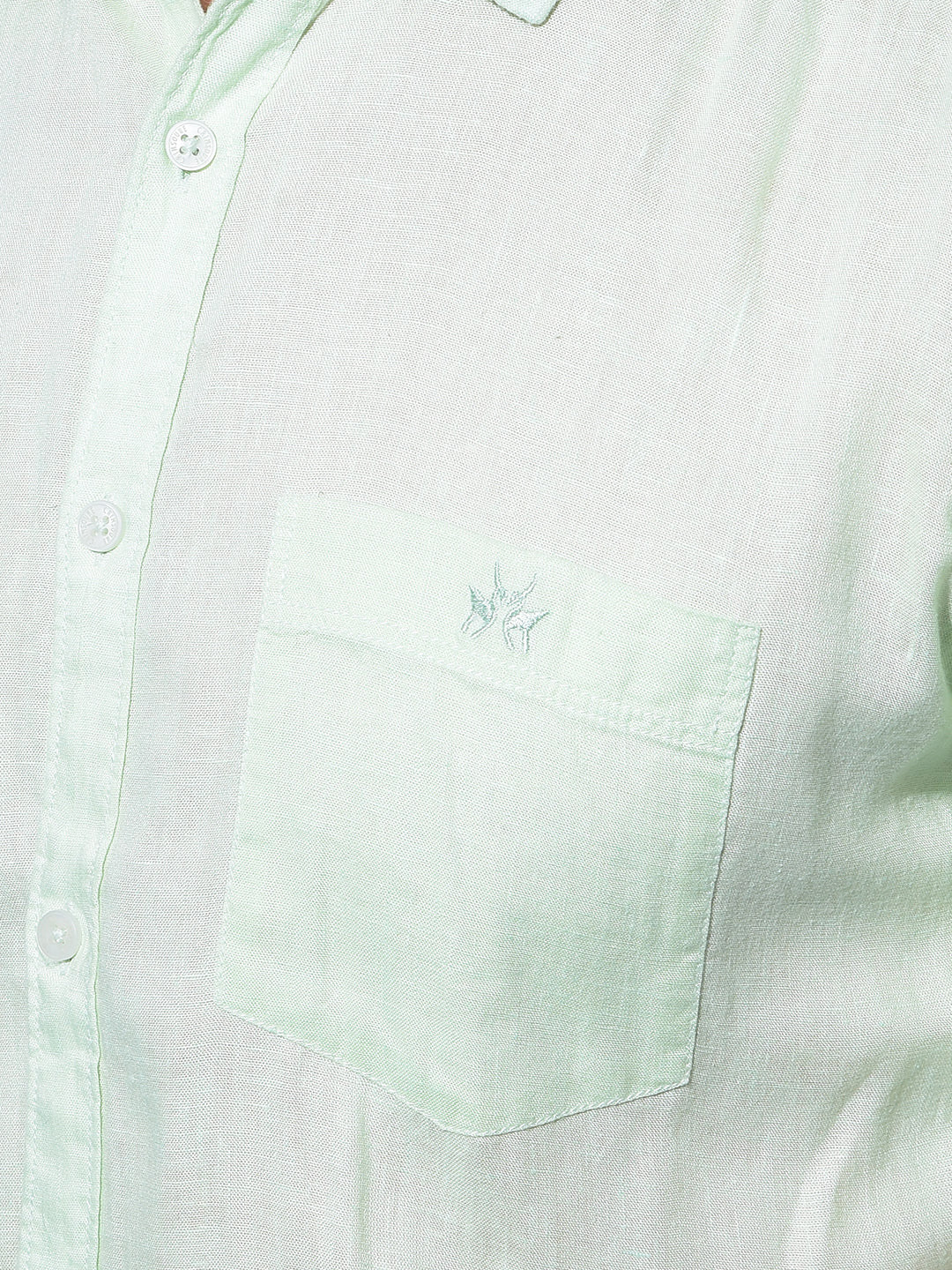 Green Linen Shirt-Men Shirts-Crimsoune Club