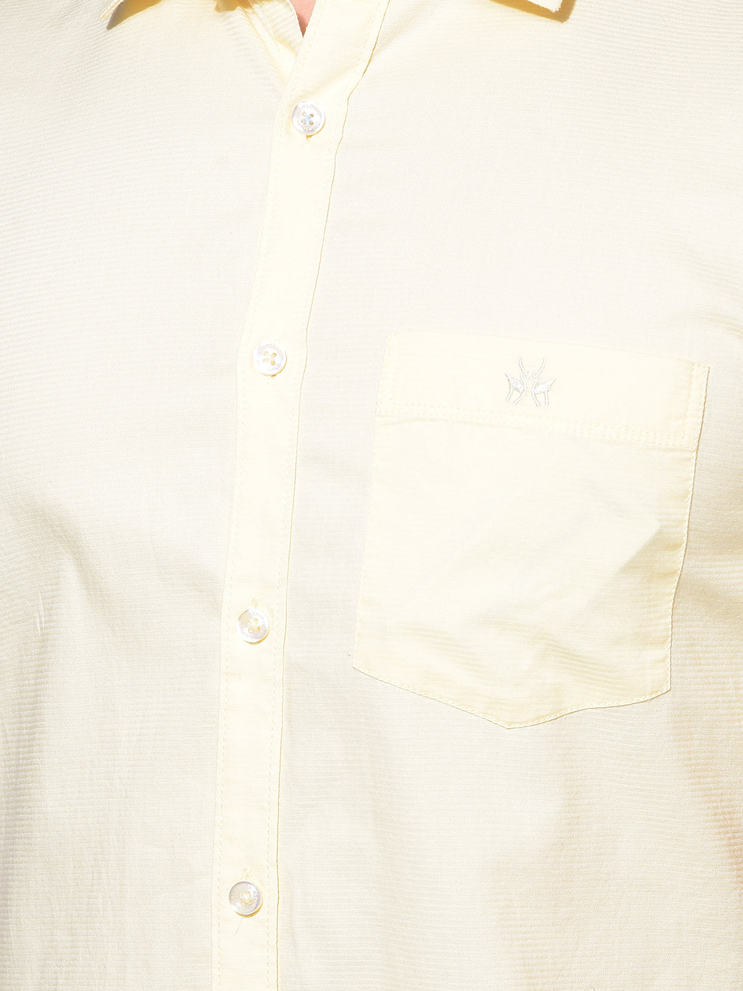 Yellow 100% Cotton Shirt-Men Shirts-Crimsoune Club