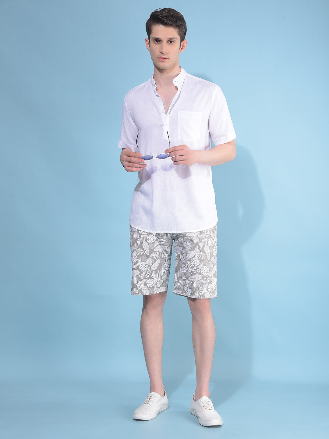 White Linen Kurta-Men Kurtas-Crimsoune Club