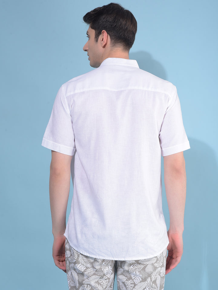 White Linen Kurta-Men Kurtas-Crimsoune Club