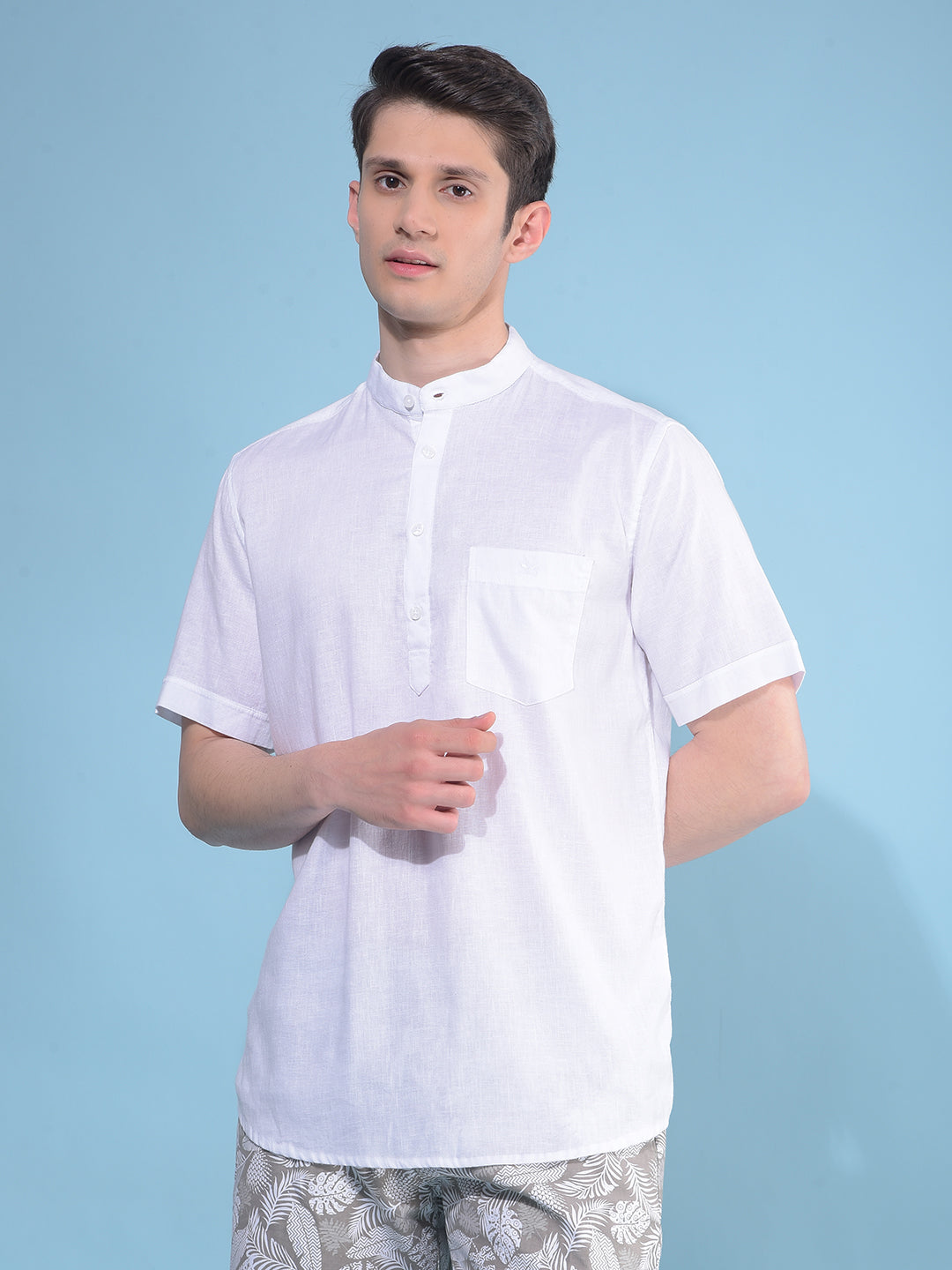 White Linen Kurta-Men Kurtas-Crimsoune Club