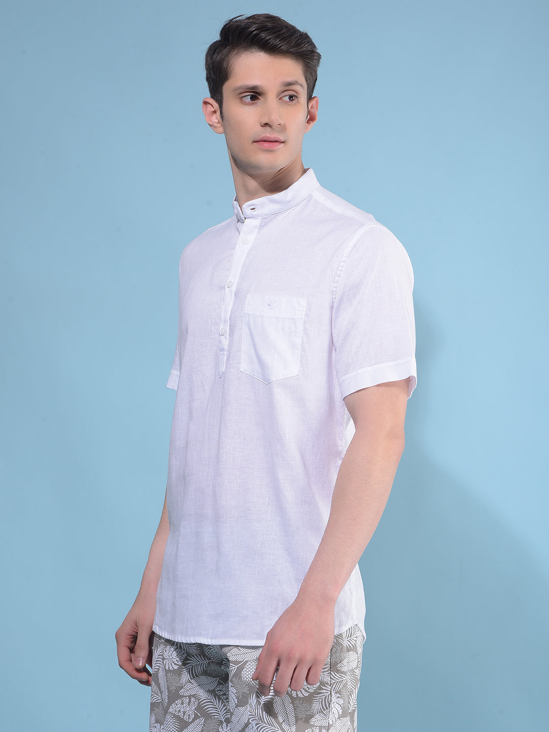 White Linen Kurta-Men Kurtas-Crimsoune Club