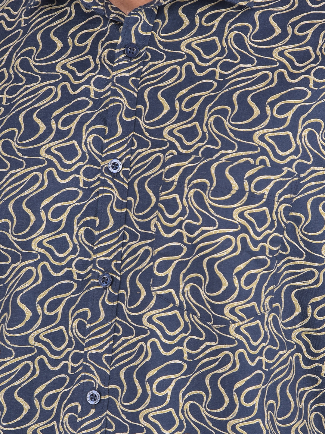 Olive Printed Shirt-Men Shirts-Crimsoune Club