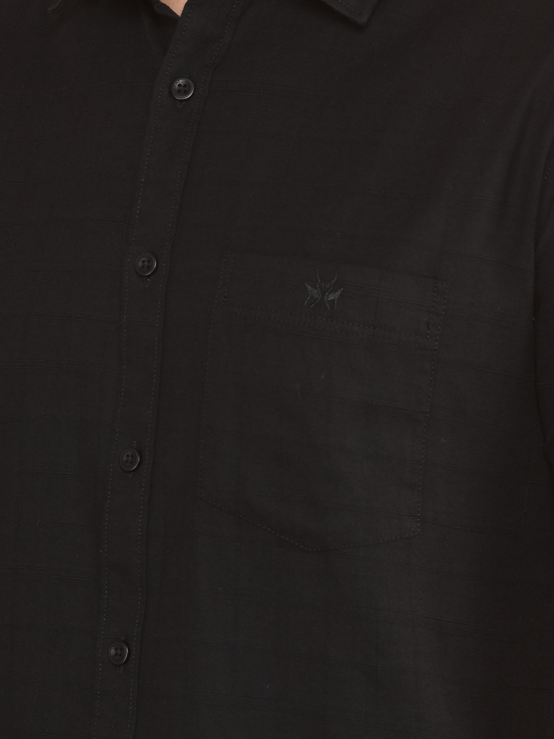 Black Printed 100% Cotton Shirt-Men Shirts-Crimsoune Club