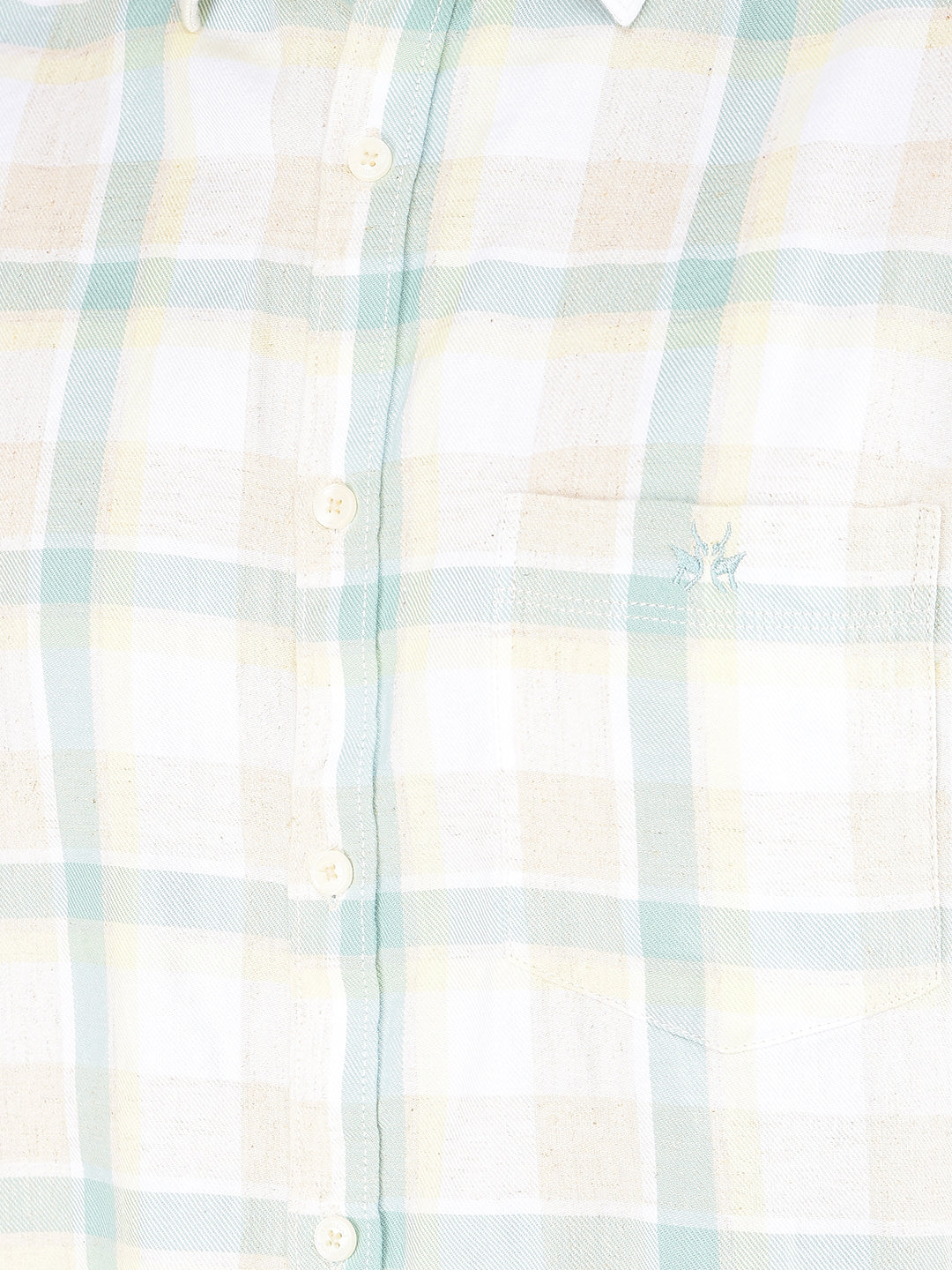 Green Checked Linen Shirt-Men Shirts-Crimsoune Club