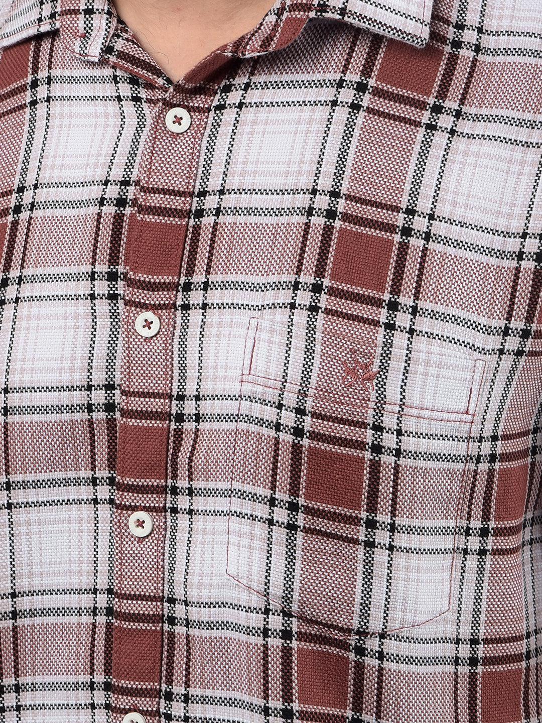 Purple Checked 100% Cotton Shirt-Men Shirts-Crimsoune Club