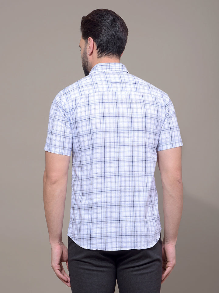 Purple Checked 100% Cotton Shirt-Men Shirts-Crimsoune Club