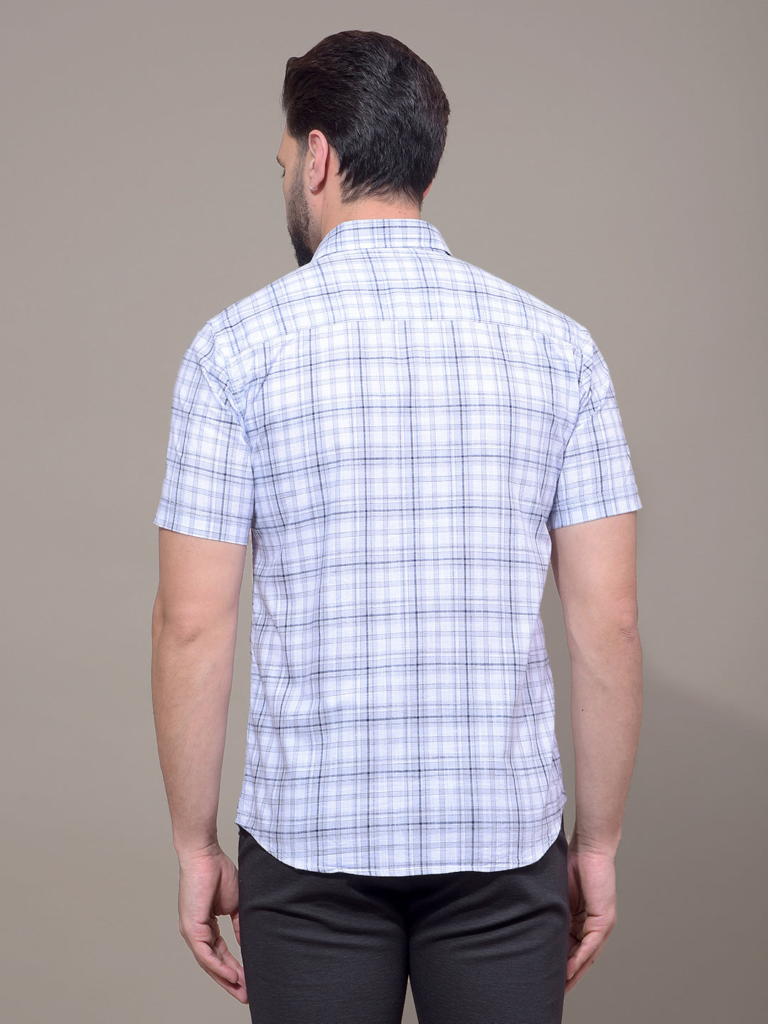 Purple Checked 100% Cotton Shirt-Men Shirts-Crimsoune Club