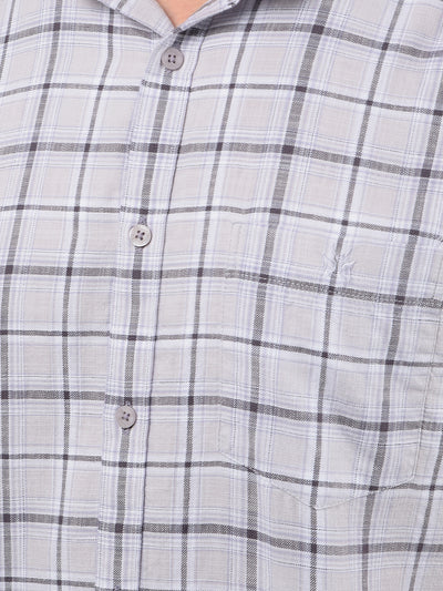 Purple Checked 100% Cotton Shirt-Men Shirts-Crimsoune Club