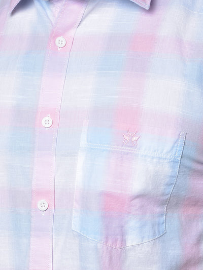Green Checked 100% Cotton Shirt-Men Shirts-Crimsoune Club