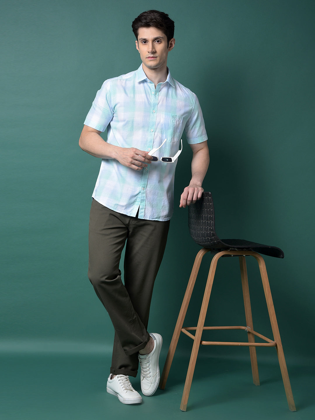 Multi-Color Checked 100% Cotton Shirt-Men Shirts-Crimsoune Club