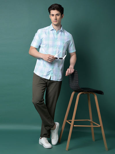 Multi-Color Checked 100% Cotton Shirt-Men Shirts-Crimsoune Club