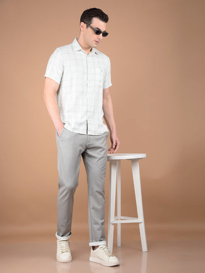 Green Checked 100% Cotton Shirt-Men Shirts-Crimsoune Club