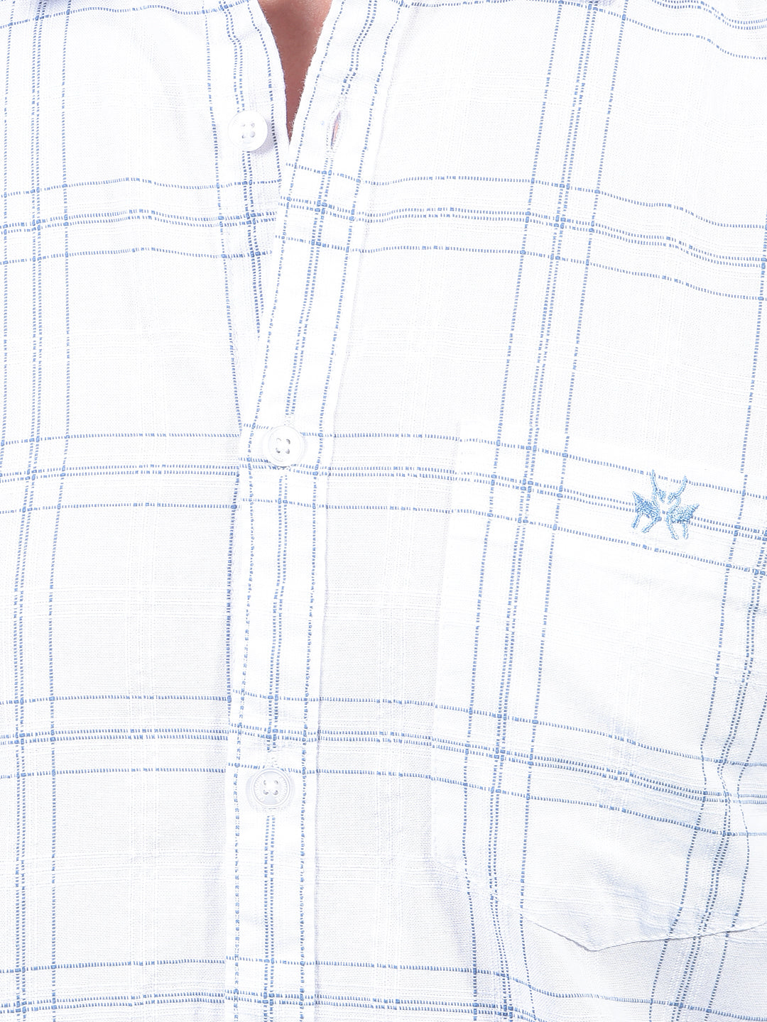 White Checked 100% Cotton Shirt-Men Shirts-Crimsoune Club