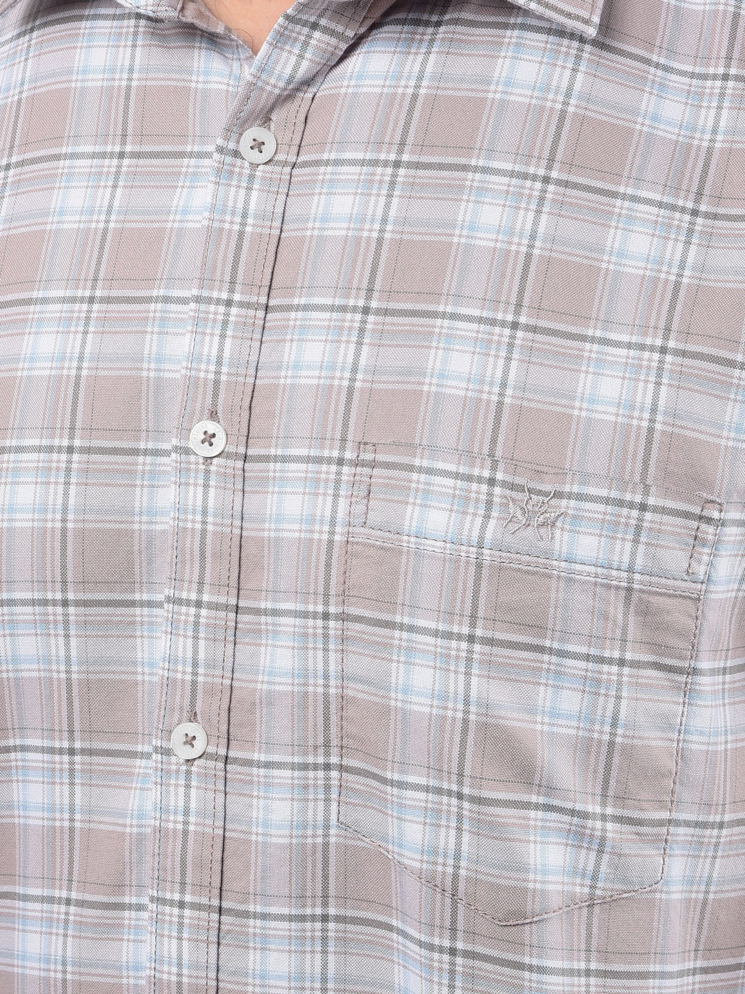 Purple Checked 100% Cotton Shirt-Men Shirts-Crimsoune Club