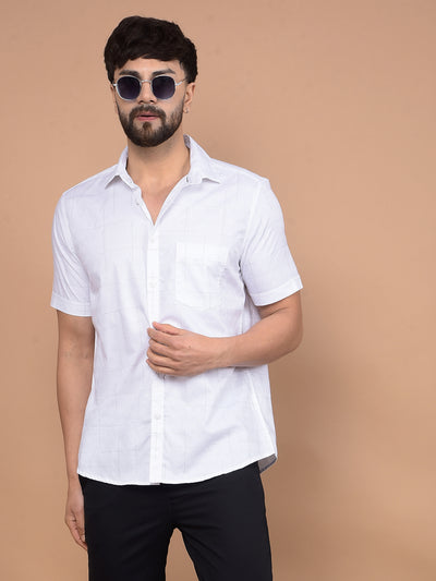 White Printed Shirt-Men Shirts-Crimsoune Club
