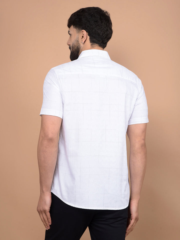 White Printed Shirt-Men Shirts-Crimsoune Club