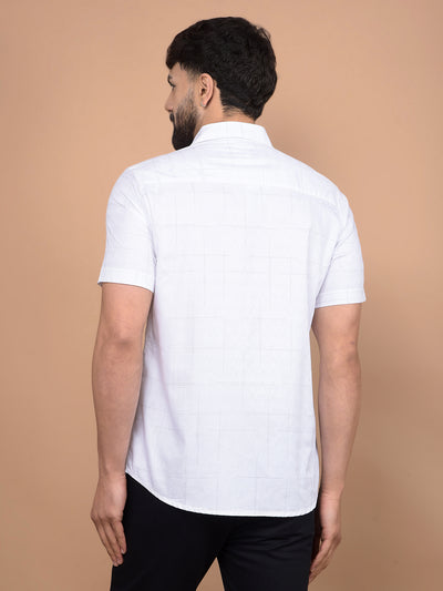 White Printed Shirt-Men Shirts-Crimsoune Club