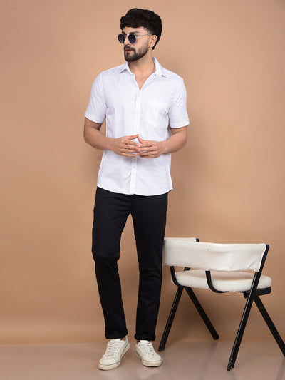 White Printed Shirt-Men Shirts-Crimsoune Club