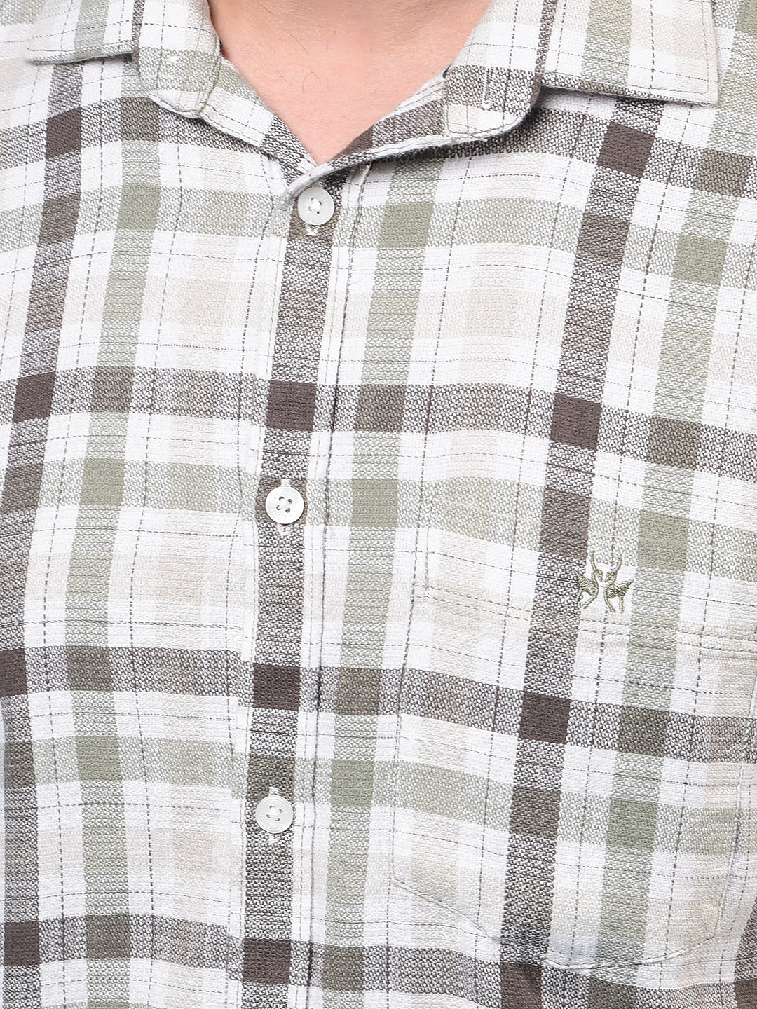 Men's Multi-Color Checked 100% Cotton Shirt-Men Shirts-Crimsoune Club