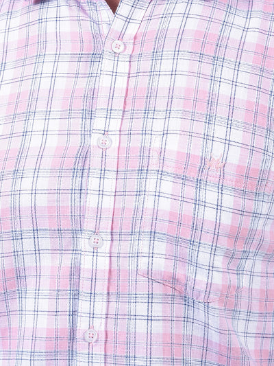 Pink Checked Shirt-Men Shirts-Crimsoune Club
