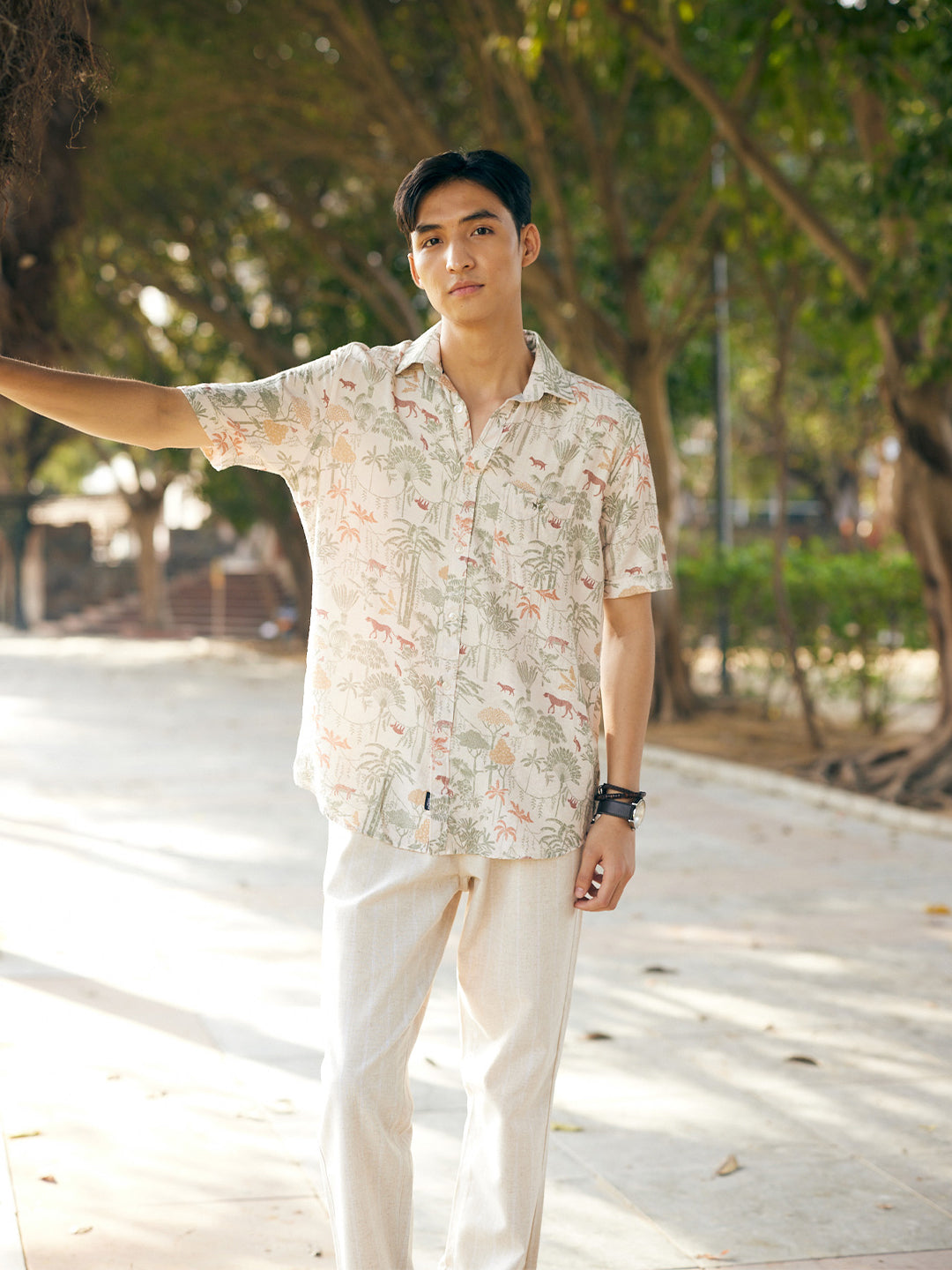 Multi-Color Floral Print Shirt-Men Shirts-Crimsoune Club