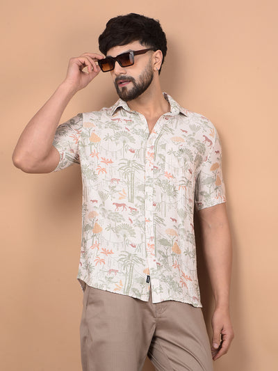 Multi-Color Floral Print Shirt-Men Shirts-Crimsoune Club