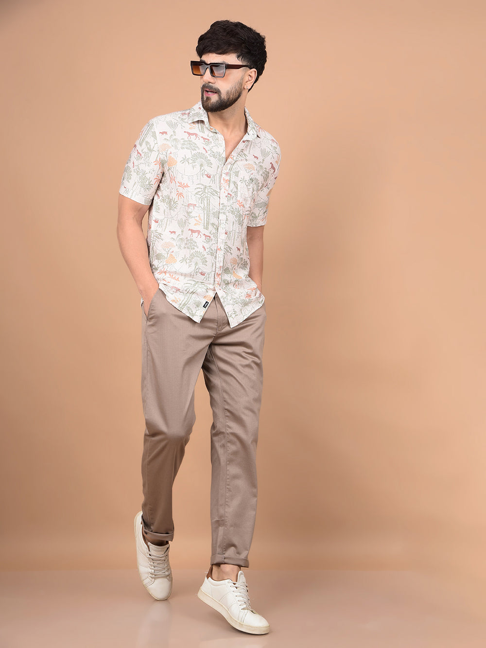 Multi-Color Floral Print Shirt-Men Shirts-Crimsoune Club