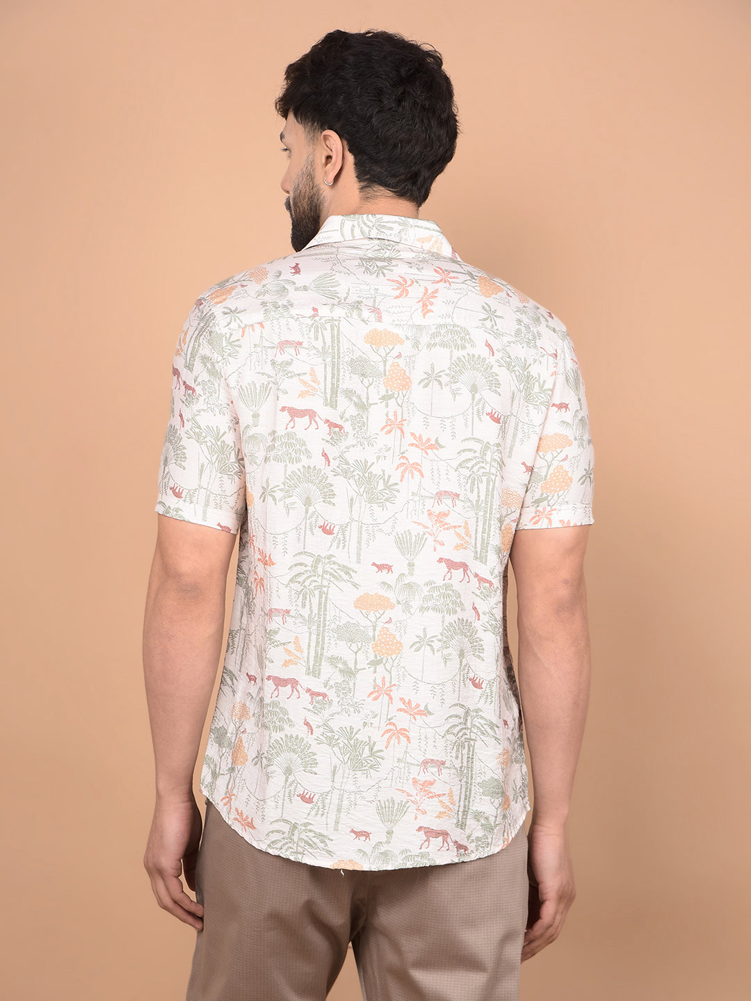 Multi-Color Floral Print Shirt-Men Shirts-Crimsoune Club