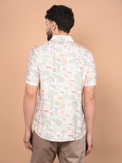 Multi-Color Floral Print Shirt-Men Shirts-Crimsoune Club