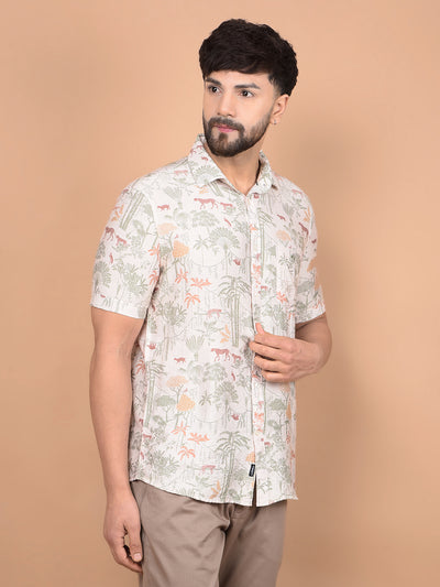 Multi-Color Floral Print Shirt-Men Shirts-Crimsoune Club
