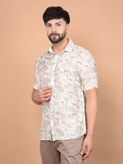 Multi-Color Floral Print Shirt-Men Shirts-Crimsoune Club