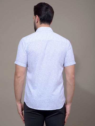 Blue Printed Shirt-Men Shirts-Crimsoune Club