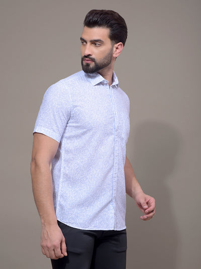 Blue Printed Shirt-Men Shirts-Crimsoune Club