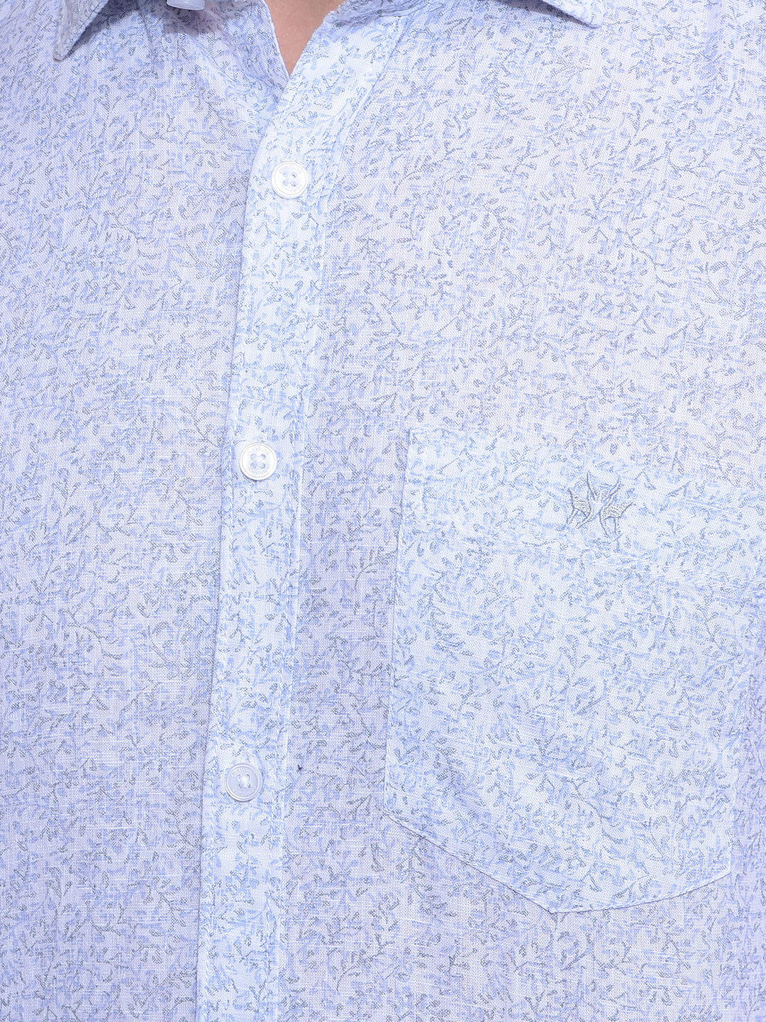 Blue Printed Shirt-Men Shirts-Crimsoune Club