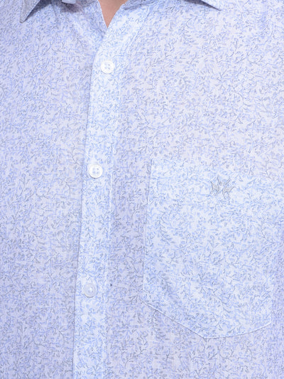 Blue Printed Shirt-Men Shirts-Crimsoune Club