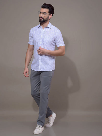 Purple Printed Shirt-Men Shirts-Crimsoune Club
