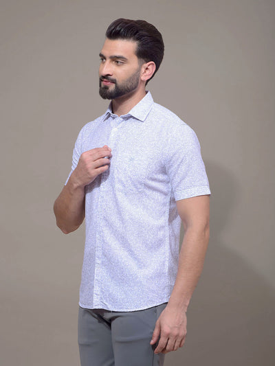 Purple Printed Shirt-Men Shirts-Crimsoune Club