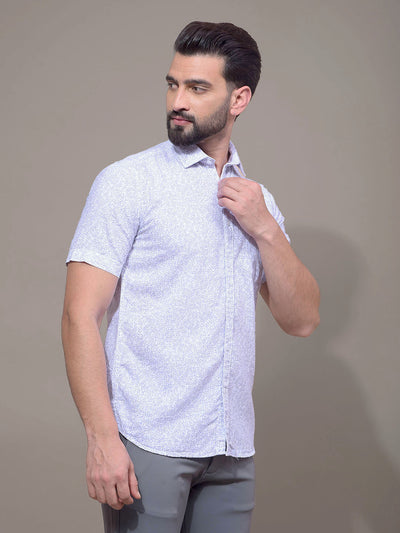 Purple Printed Shirt-Men Shirts-Crimsoune Club