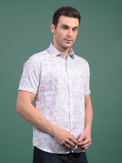 Green Printed Shirt-Men Shirts-Crimsoune Club