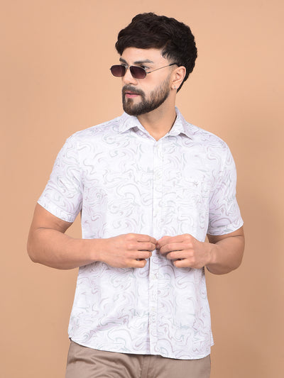 Multi-Color Abstract Print Shirt-Men Shirts-Crimsoune Club