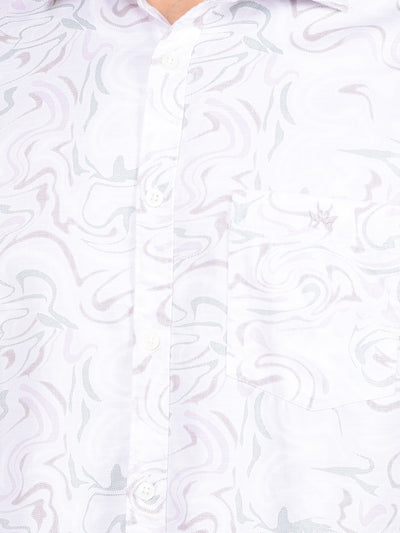 Multi-Color Abstract Print Shirt-Men Shirts-Crimsoune Club