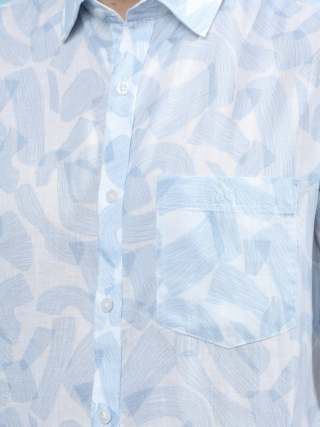 Blue Printed Shirt-Men Shirts-Crimsoune Club